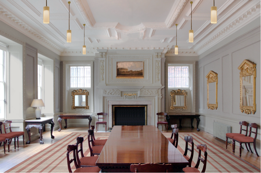 Old Court Room: x 32 seated or 50 on round tables. 80 for receptions